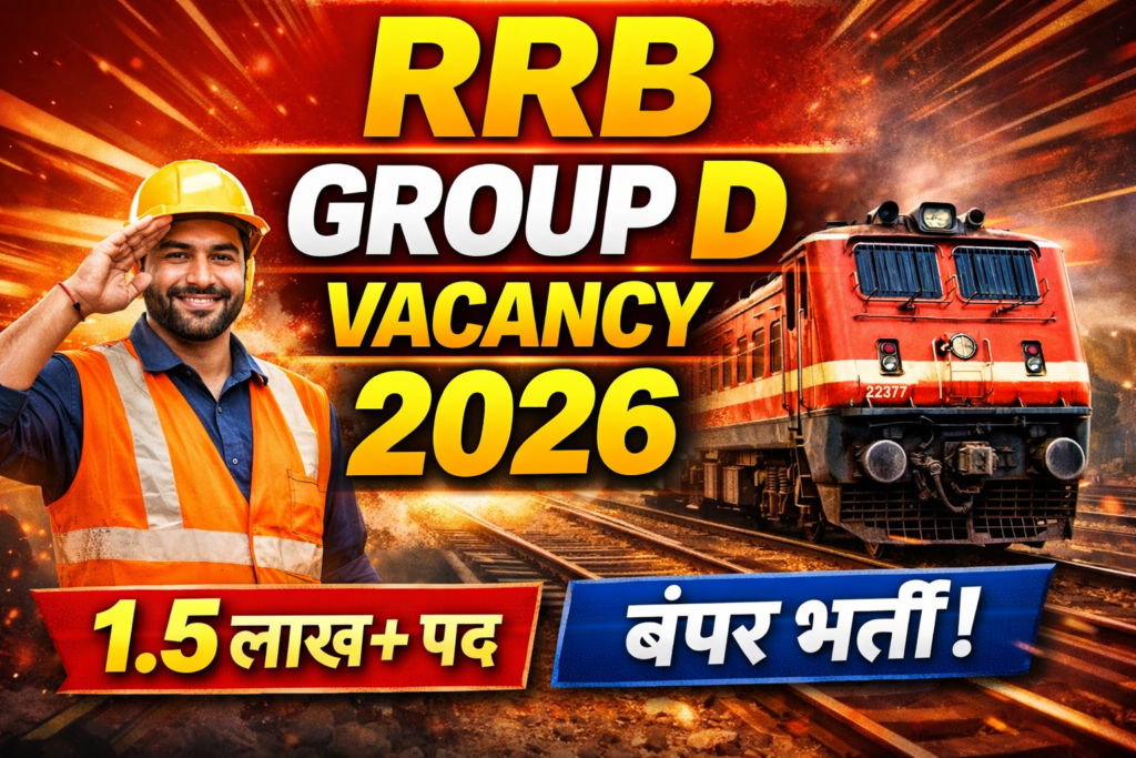RRB Group D Vacancy 2026 : Big Recruitment for 10th Pass, 22,000+ Posts, Apply Online