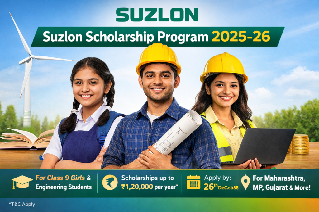 Suzlon Scholarship Program 2025-26