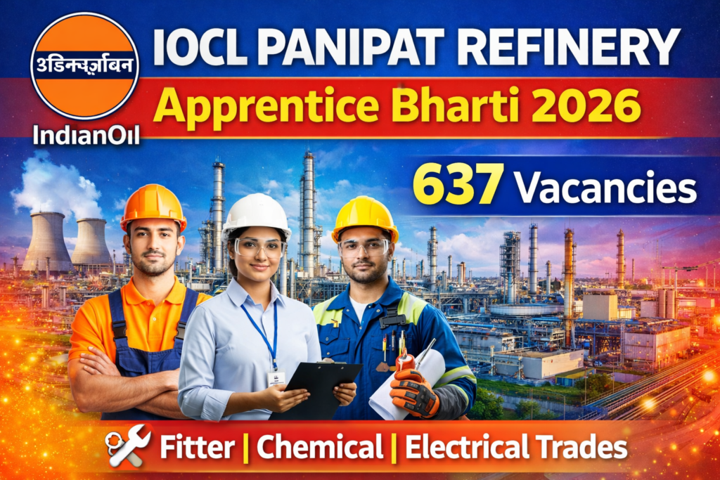 IOCL Panipat Refinery Apprentice Bharti 2026